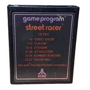 Atari Street Racer CX2612 Game Program Cartridge for Atari 2600